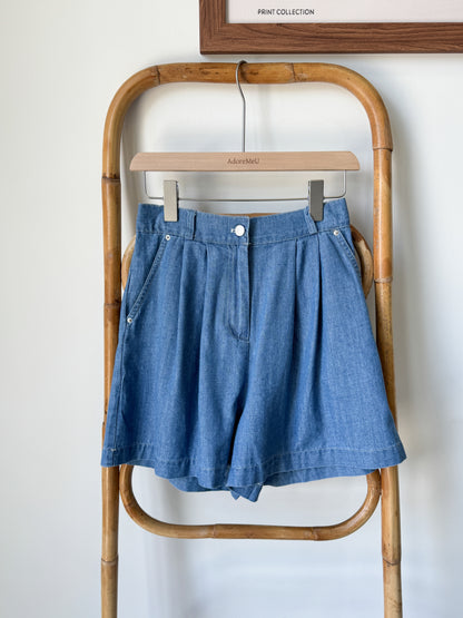 A-Line Tank & Soft Denim Shorts Set - AdoreMeU