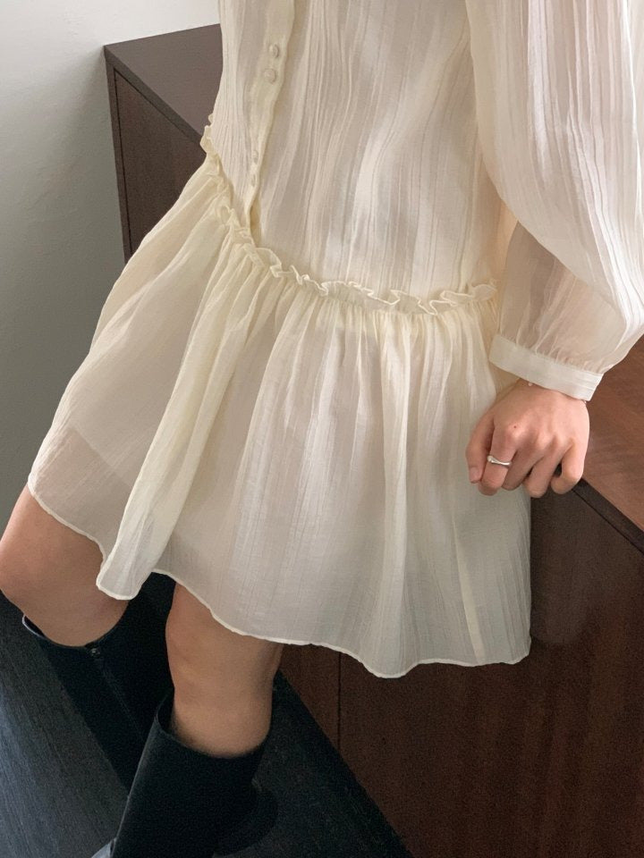 * Luna Frill Shirred Dress