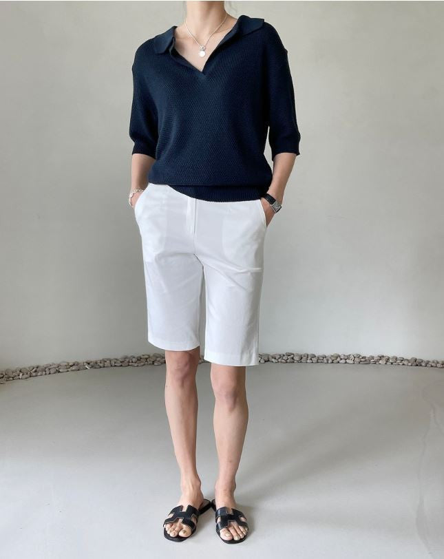 * Slim Fit Bermuda Shorts