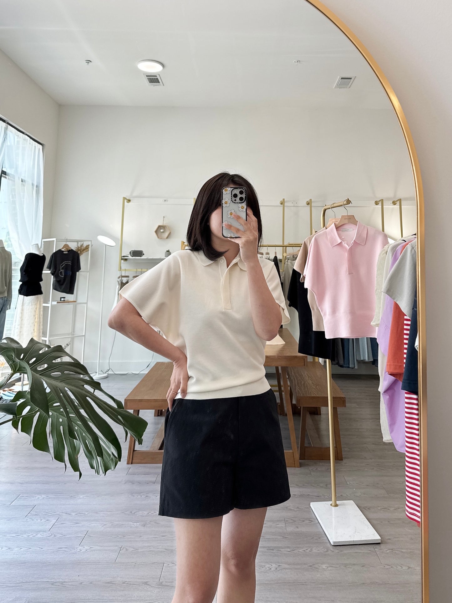 Plume Collar Knit Top (~6/4)
