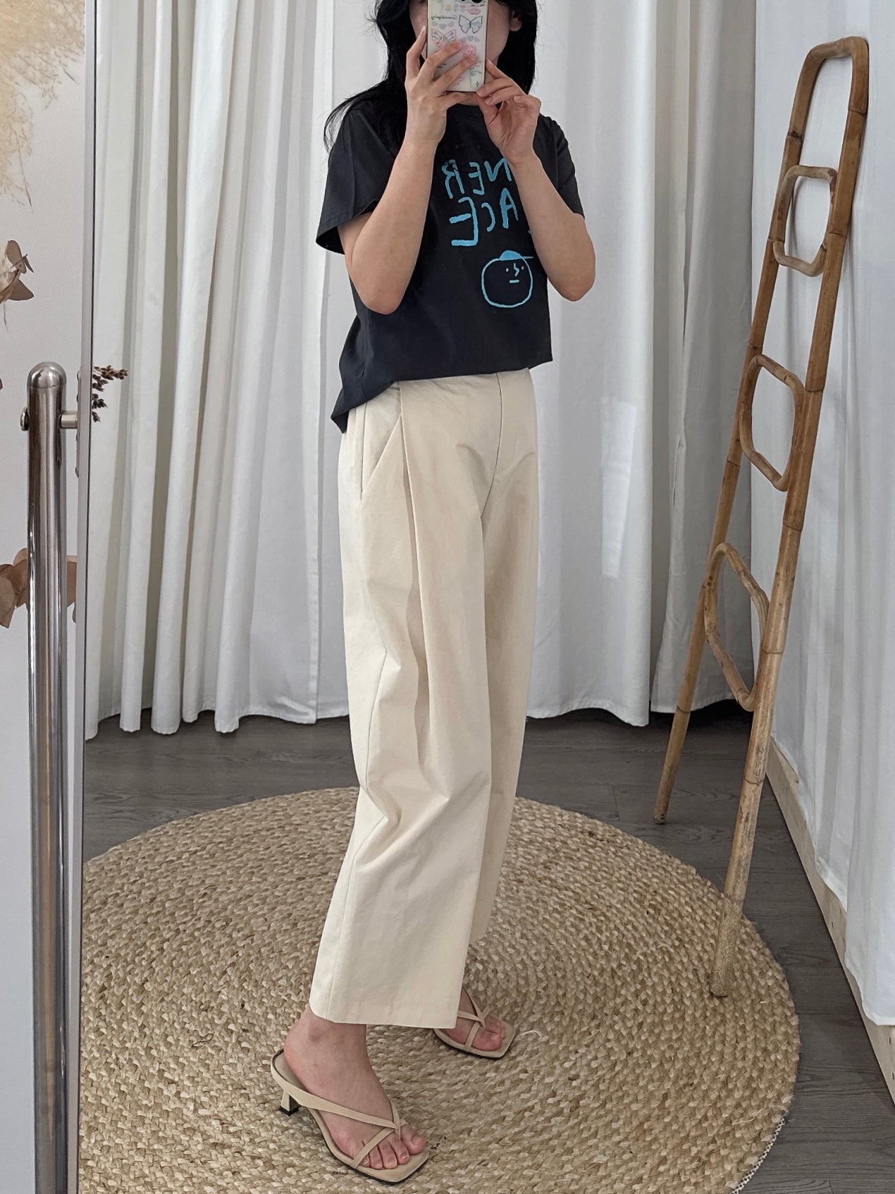 Cotton Cropped Pants