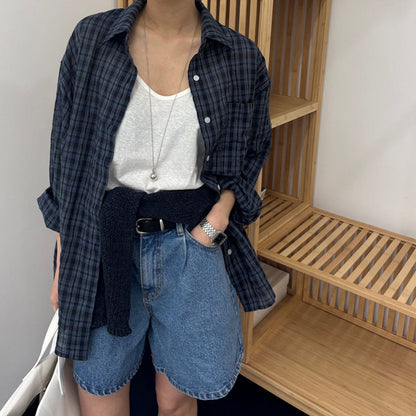 * Daily Oversized Check Shirt