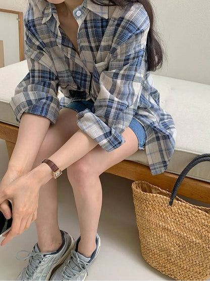 * Daily Oversized Check Shirt