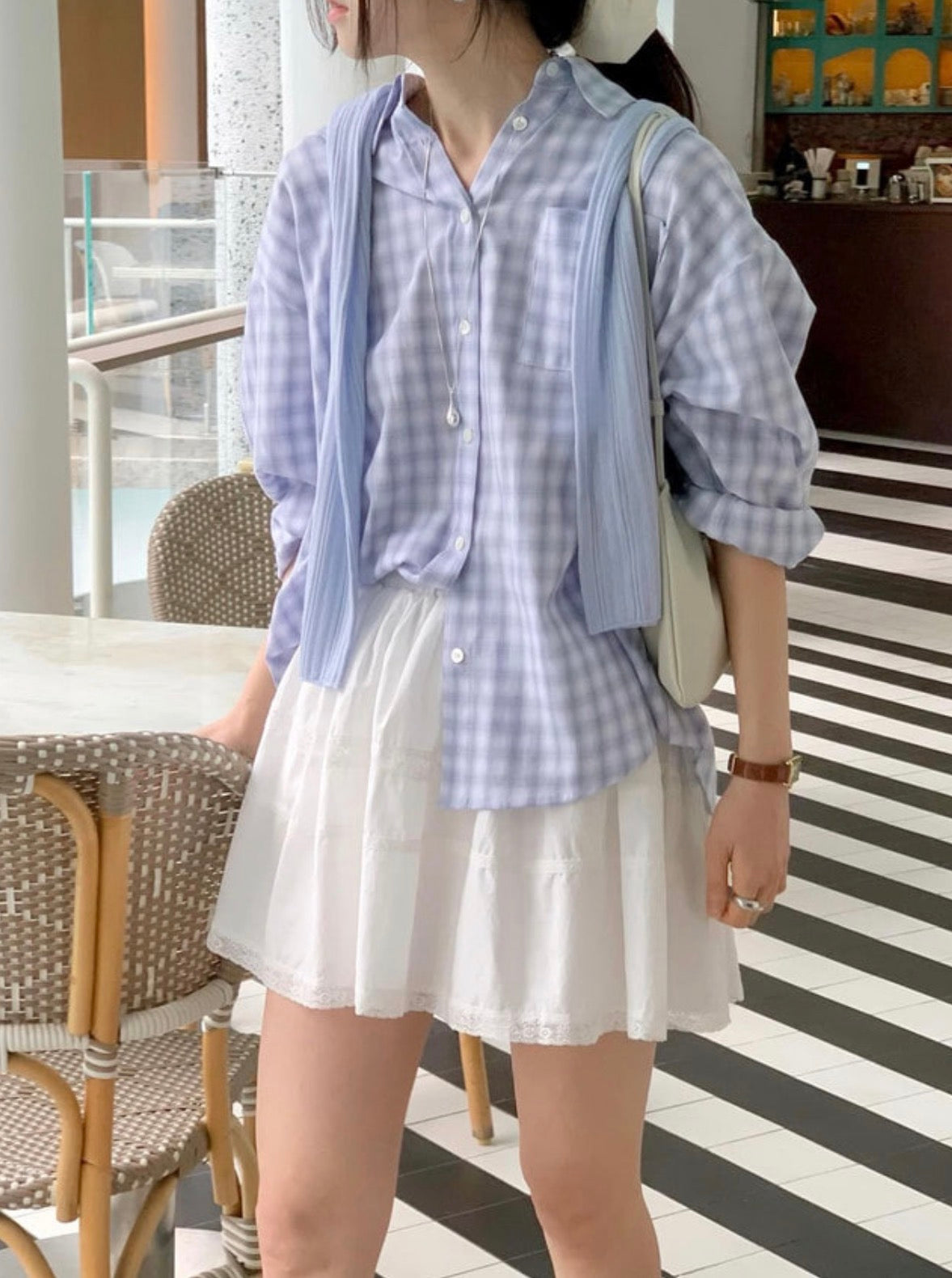 * Soft Oversized Plaid Shirt