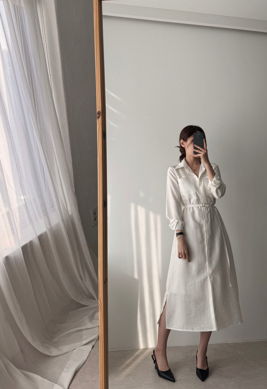 * Shirt Collar Dress