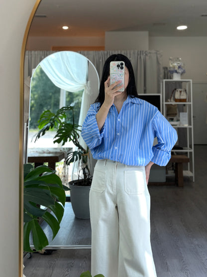 Fall Striped Button-Down Shirt(~9/8)