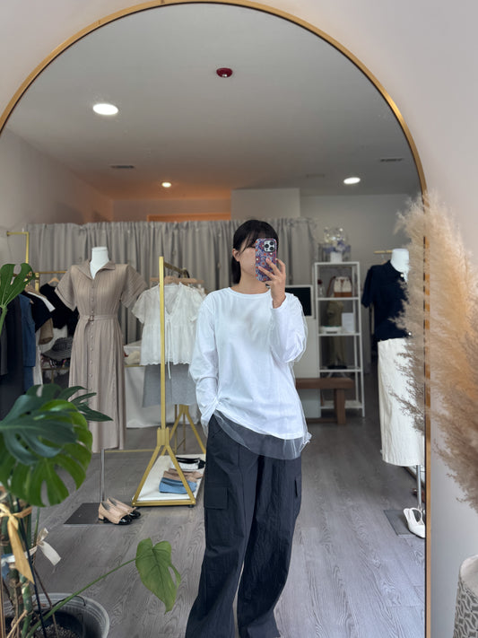 Soft Net Layered Tee - AdoreMeU