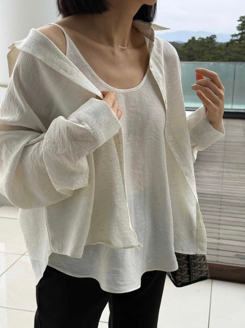 * Sleeveless & Shirt Set