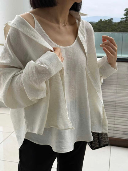 * Sleeveless & Shirt Set