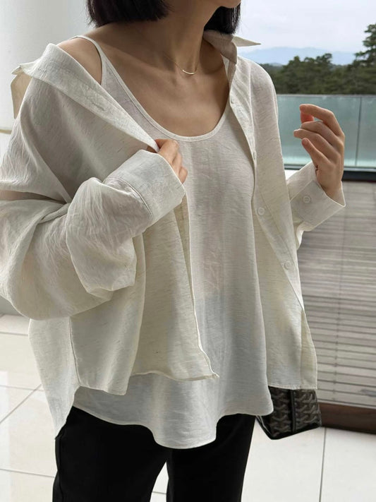 * Sleeveless & Shirt Set