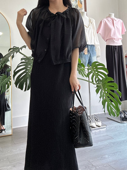 Organza Shirring Blouse