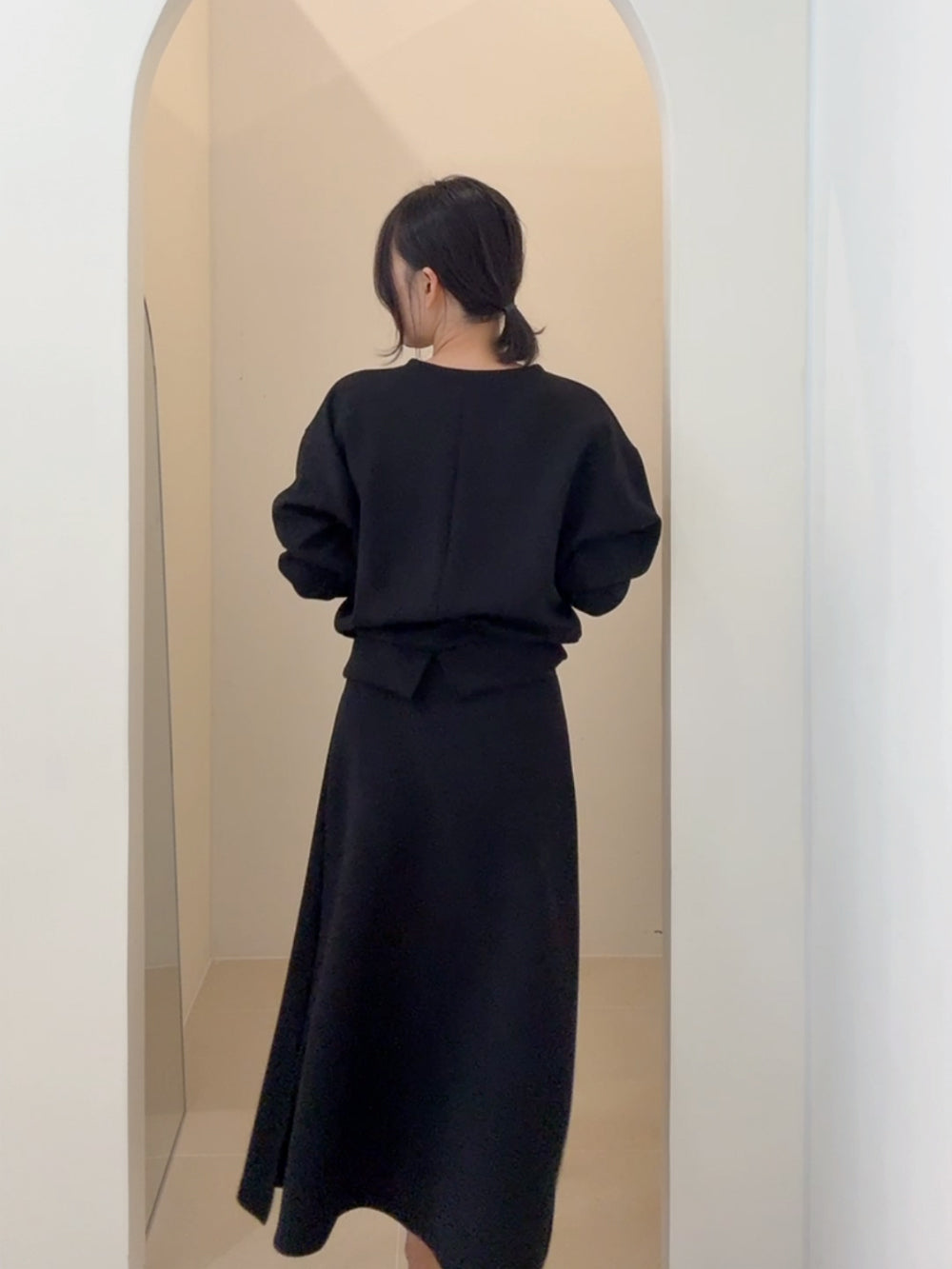 Sweatshirt & Long Skirt Set(~10/1)