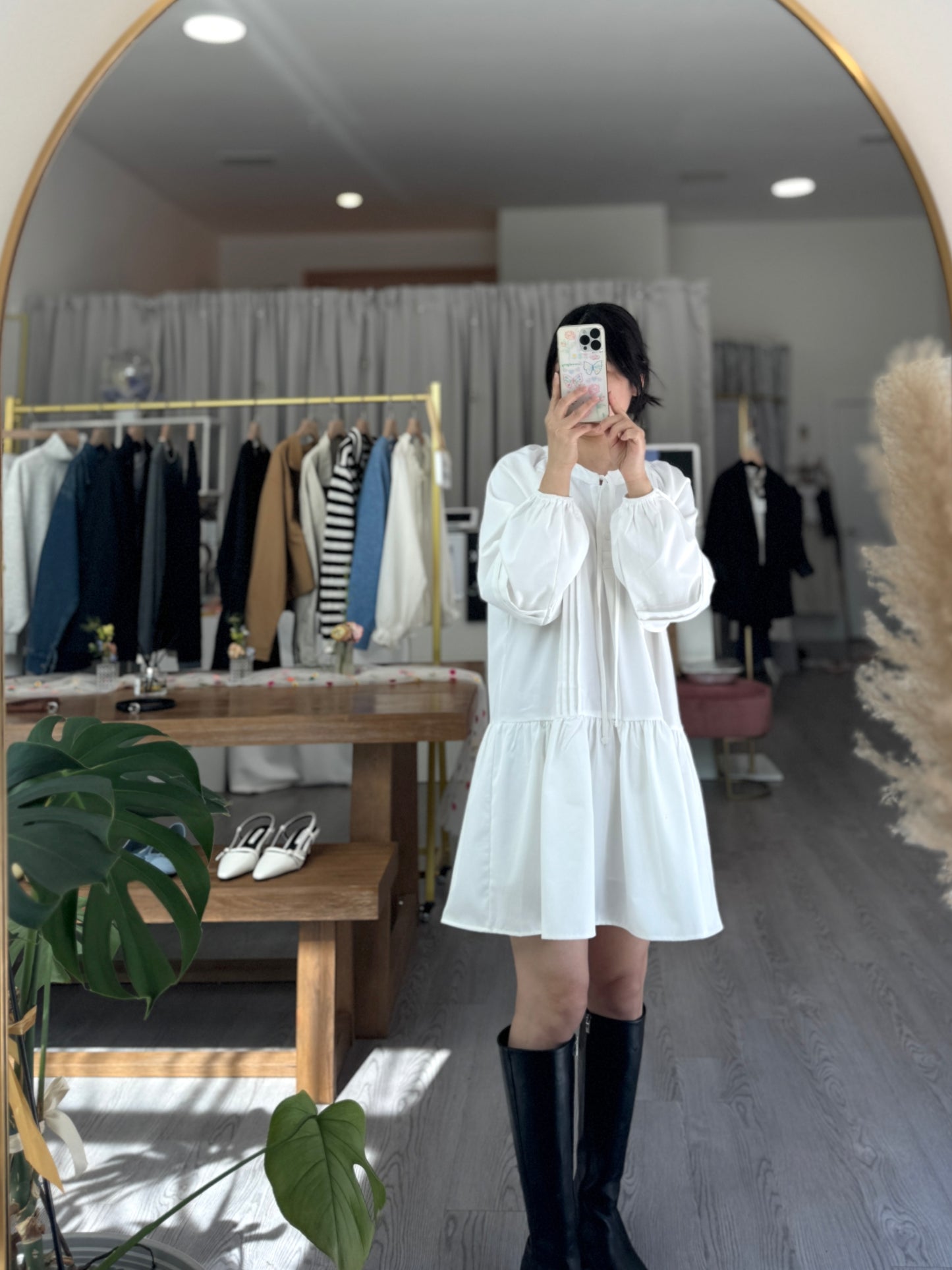 Leuin Pintuck Mini Dress(~10/8)