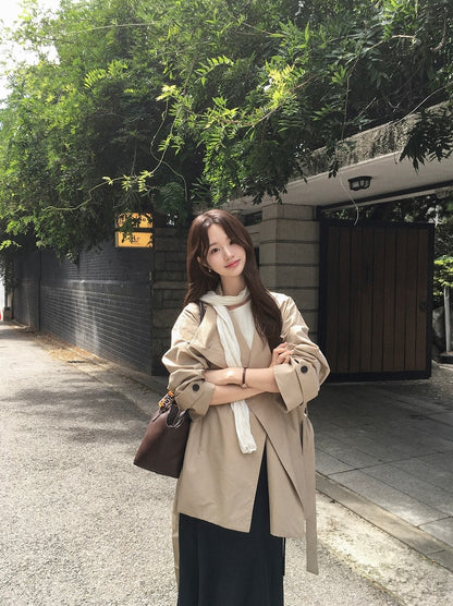 High-Neck Trench Jacket