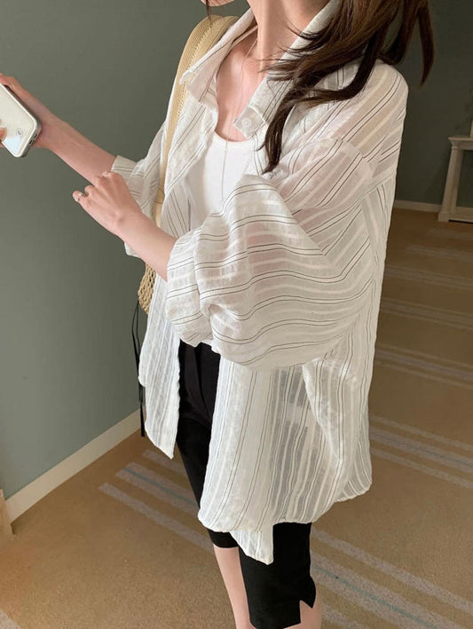 *Lightweight Stripe Summer Shirt