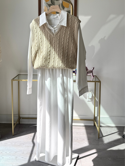 Plaine Shirt Dress - AdoreMeU