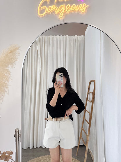 Cotton Twill Shorts w/ Belt