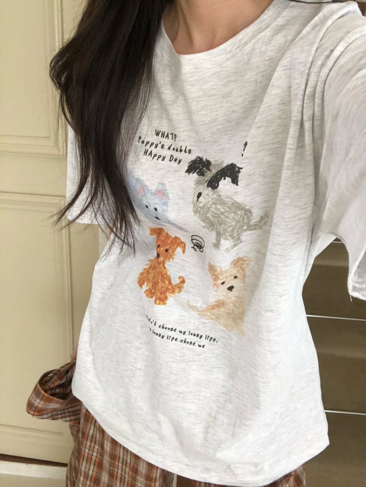 * Dog Graphic Oversized T-Shirt