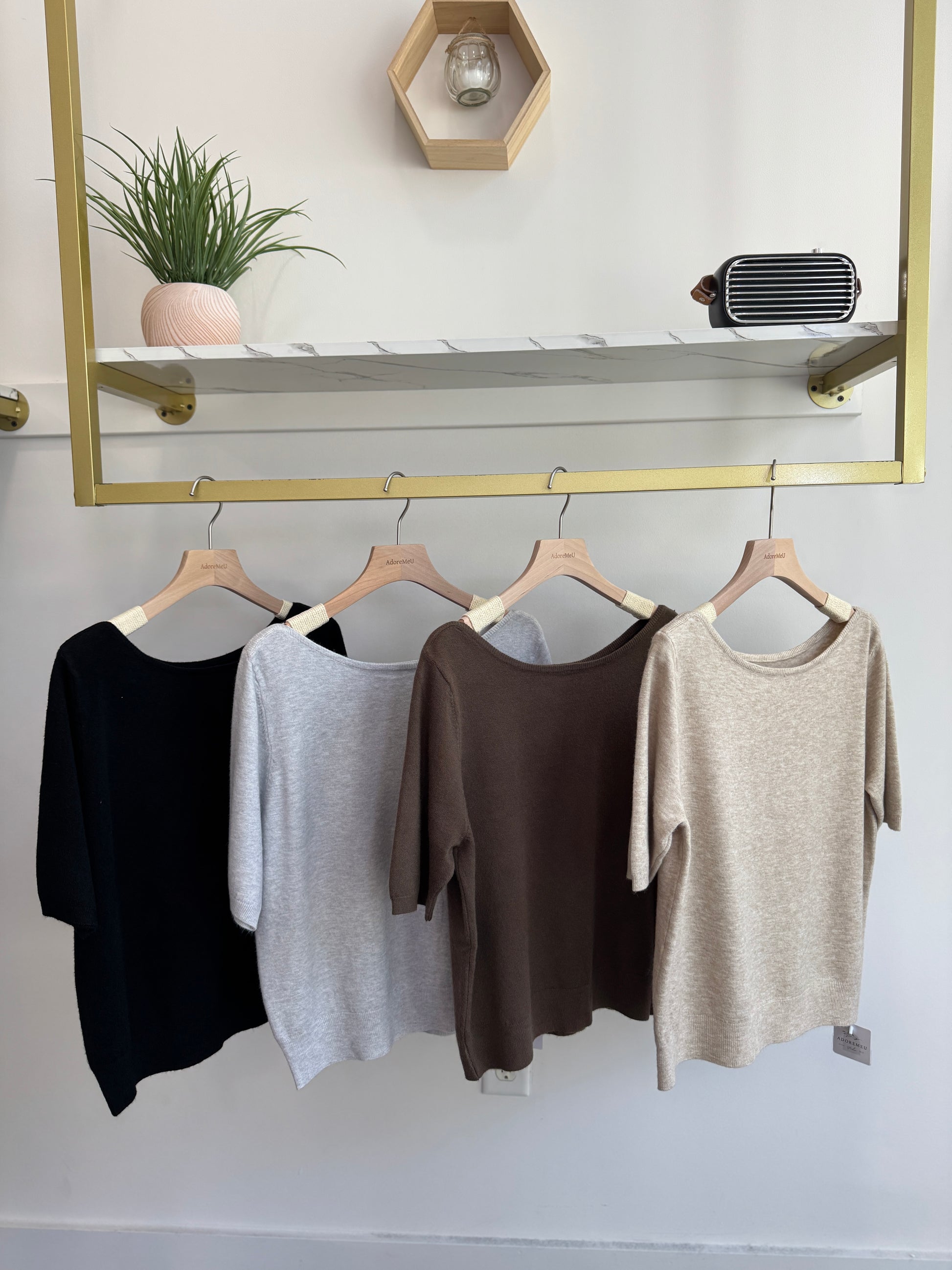 Marry Boatnect Knit - AdoreMeU