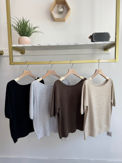 Marry Boatnect Knit - AdoreMeU