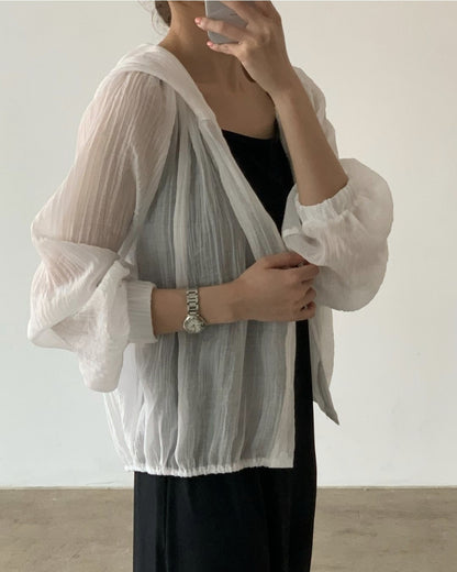 * Hooded Summer Blouse Shirt