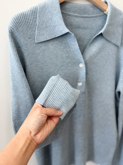 Collar Button Golgi Knit - AdoreMeU
