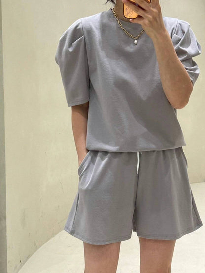 * Puff Sleeve Two-Piece Set
