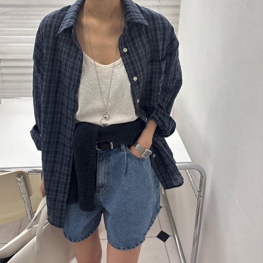 * Daily Oversized Check Shirt