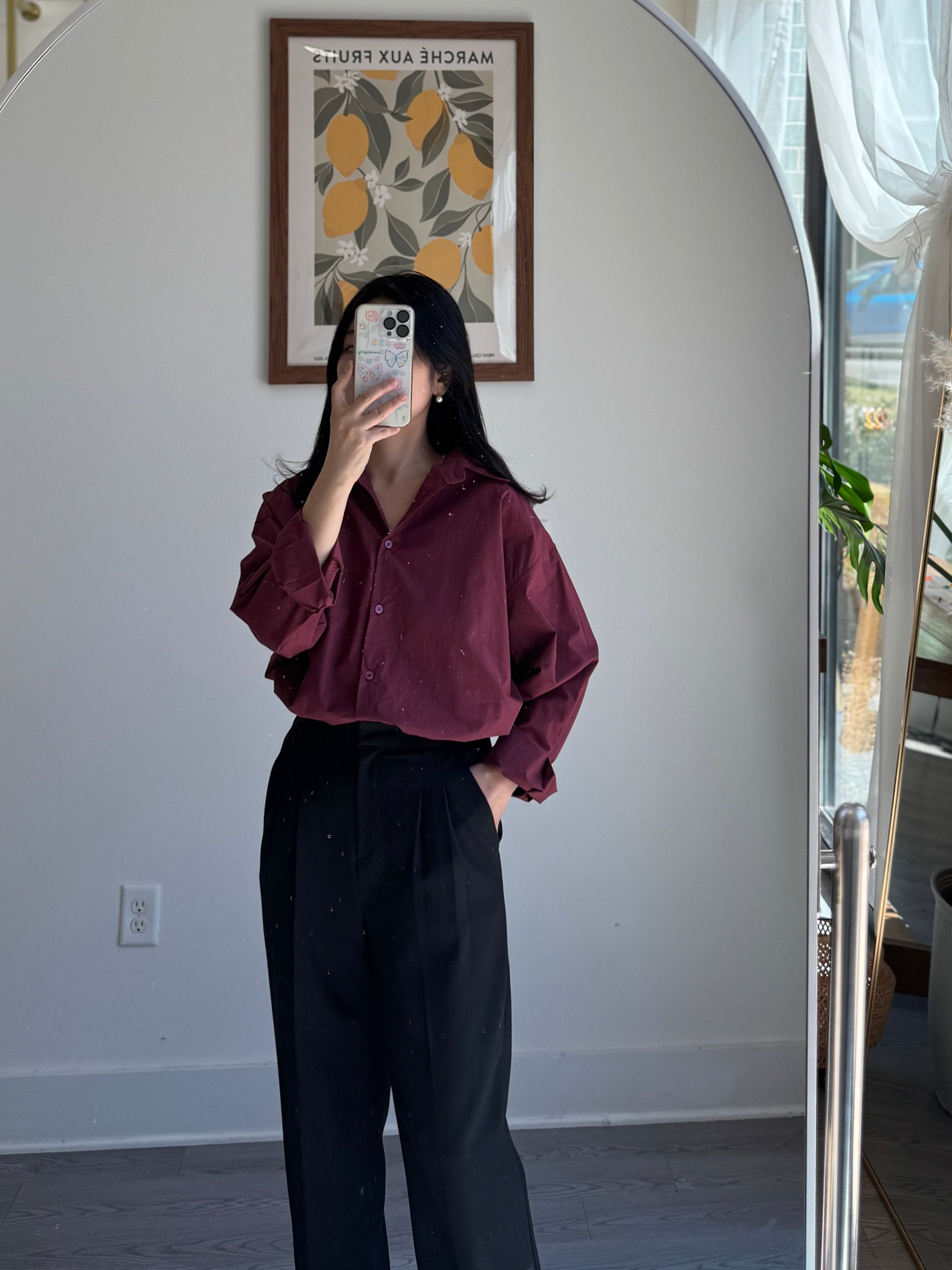 Oversized Solid Fall Shirt - AdoreMeU