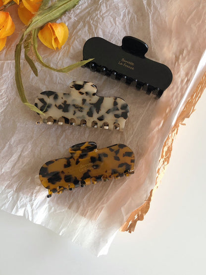 French Leopard Hair Clip