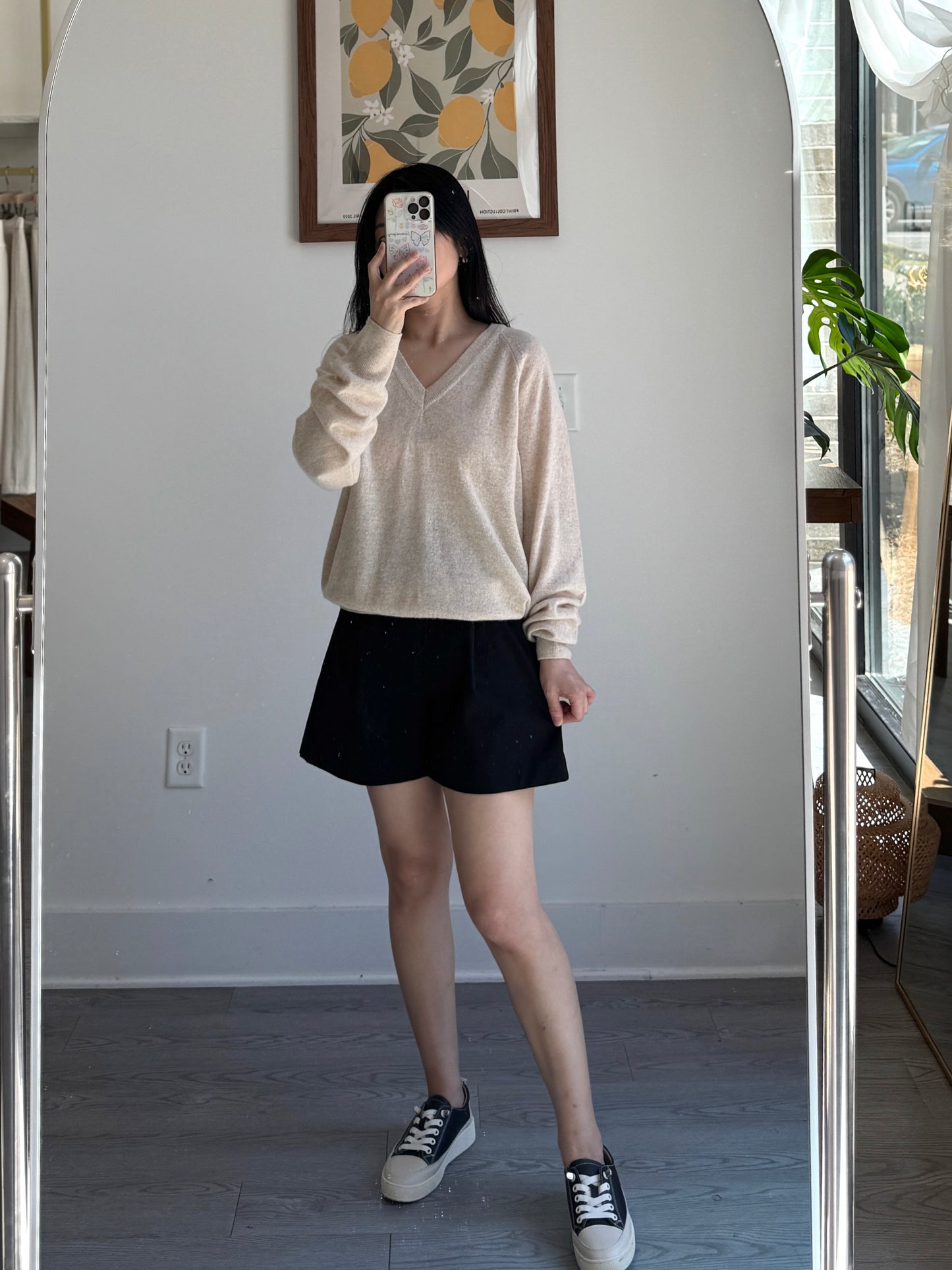 V neck loose fit knit - AdoreMeU