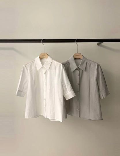 *Sheer Collar Blouse
