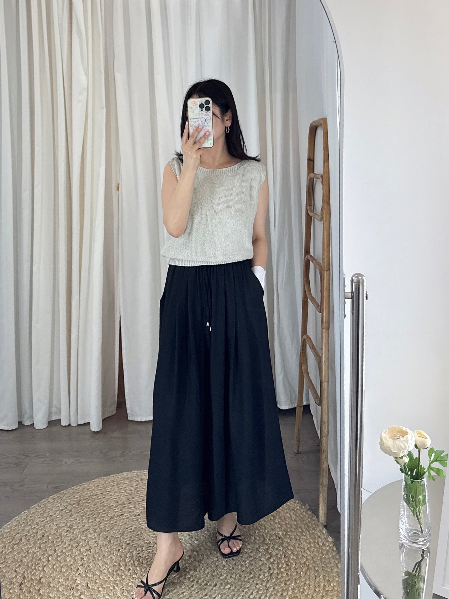 Wide Pintuck Pants(~7/4)