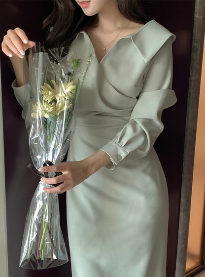 * Shirred Mermaid Dress