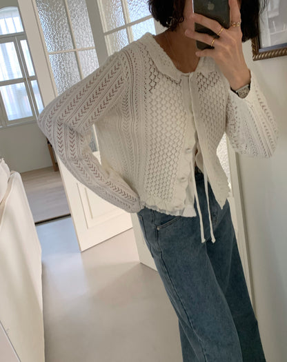 *크로셰 칼라 가디건