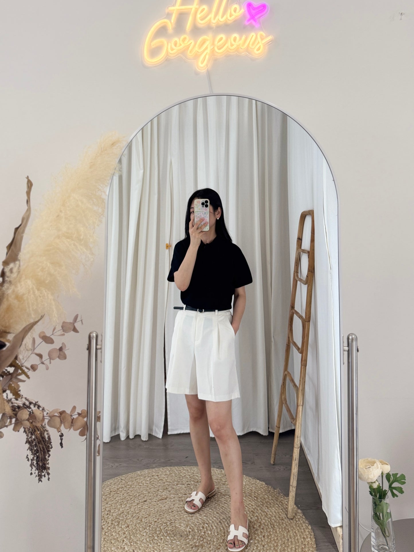 Plume Collar Knit Top (~6/4)