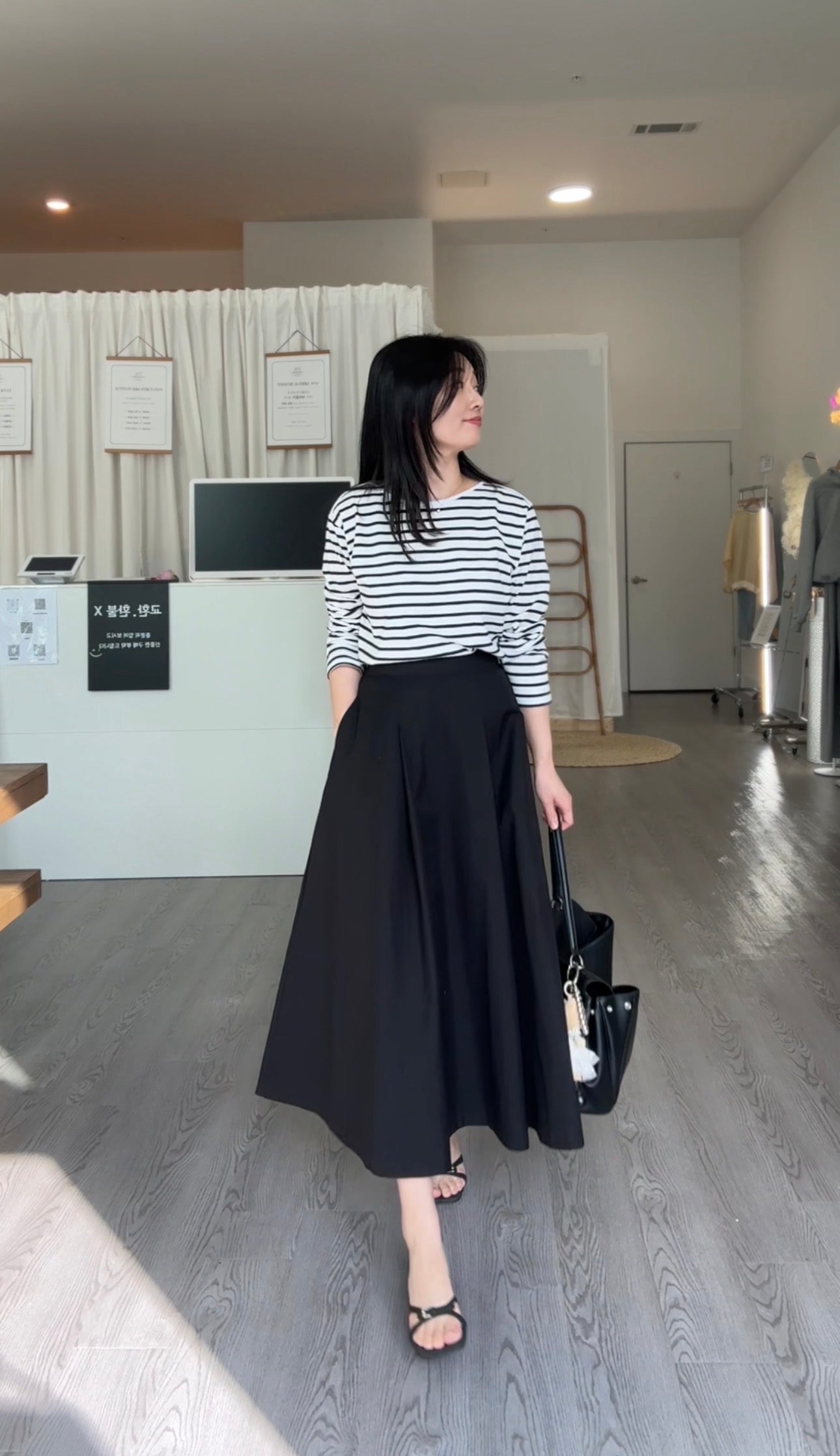 Pintuck A line Skirt