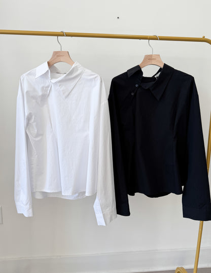 Unbalance Pintuck Shirt - AdoreMeU