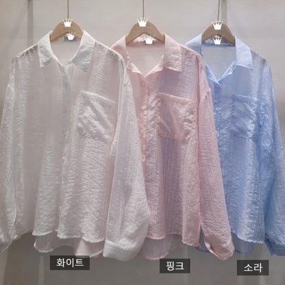 * Tencel Rayon Sheer Shirt
