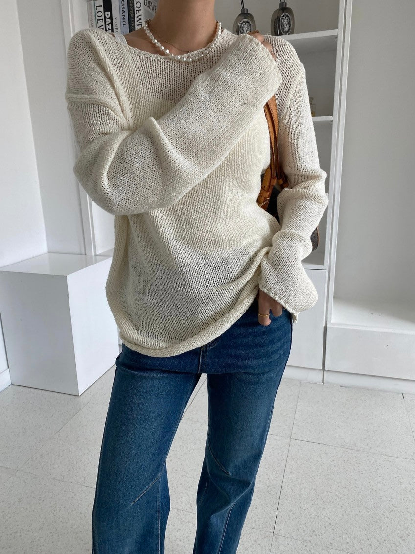Sweet Boat Neck Knit (~9/5)
