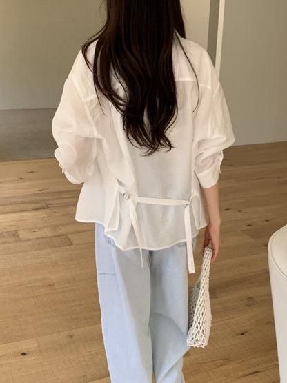 Back Strap Roll Up Shirt(~6/23)