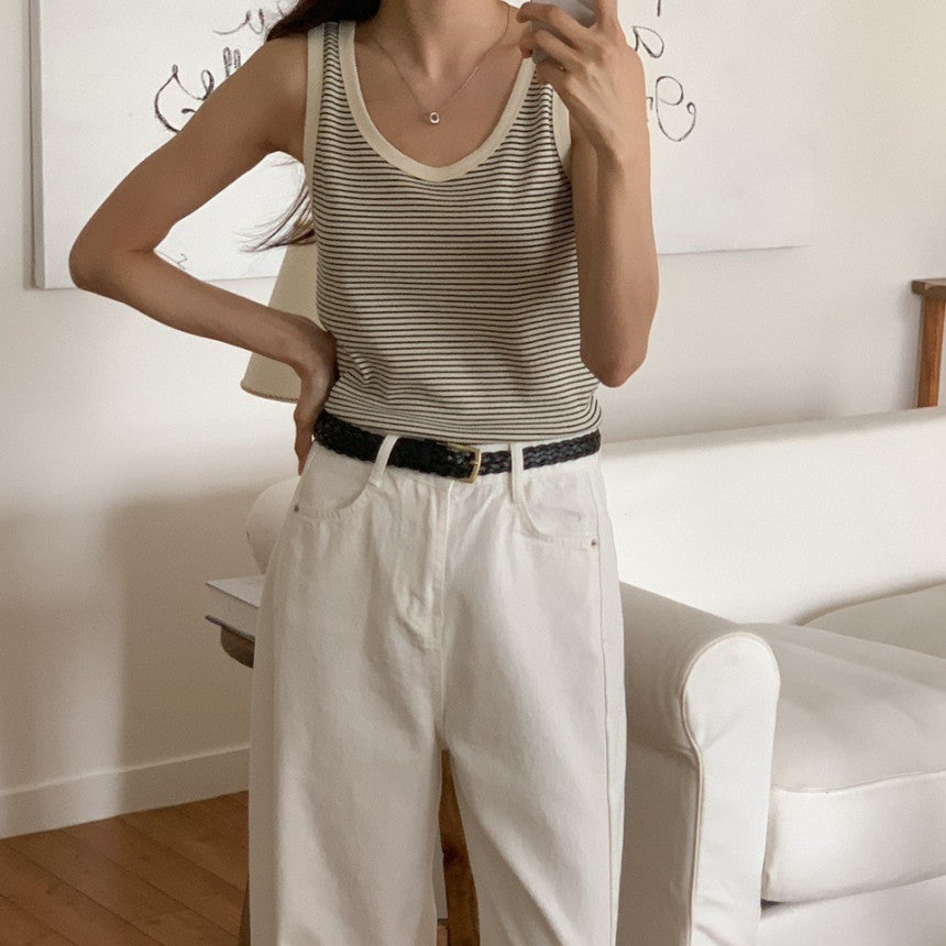 *Summer Stripe Sleeveless Top
