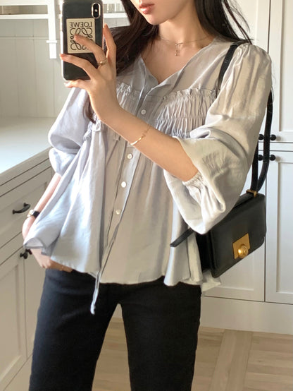*Shirring Blouse