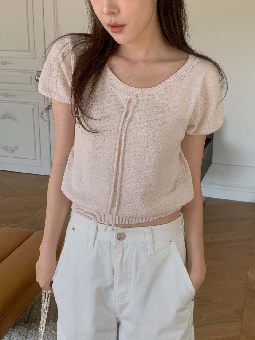* From Ribbon Short Sleeve Knit