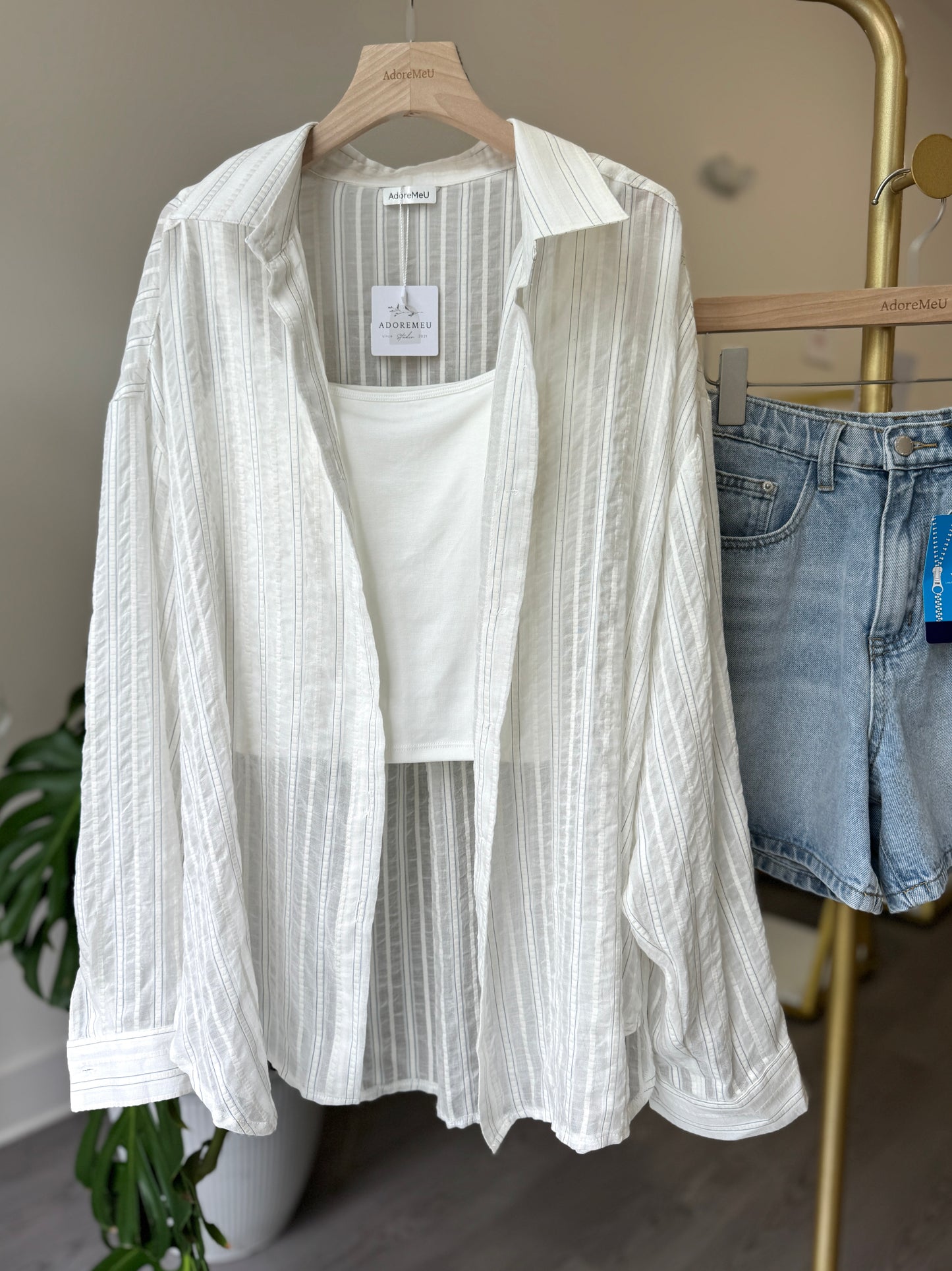 Sheer Stripe Shirt(~7/13)