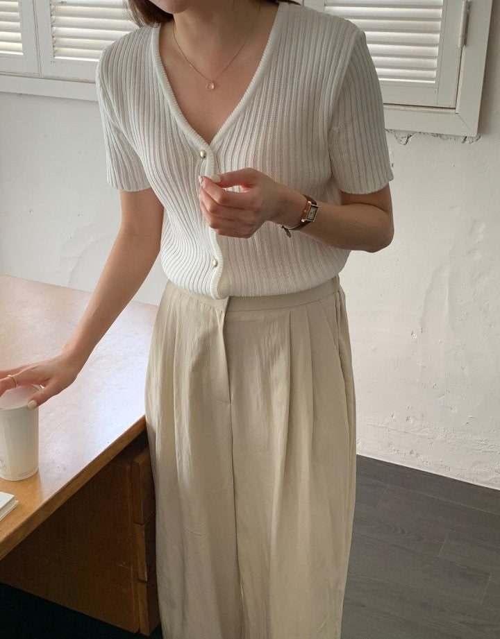 * Luna Short Sleeve Cardigan