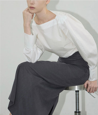 Carrot Boat Neck Blouse