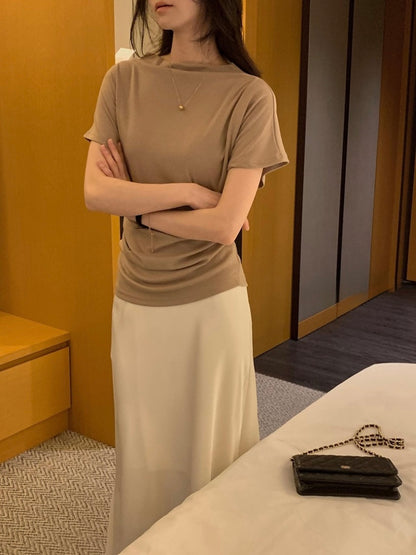 *  Elise Mock Neck Top