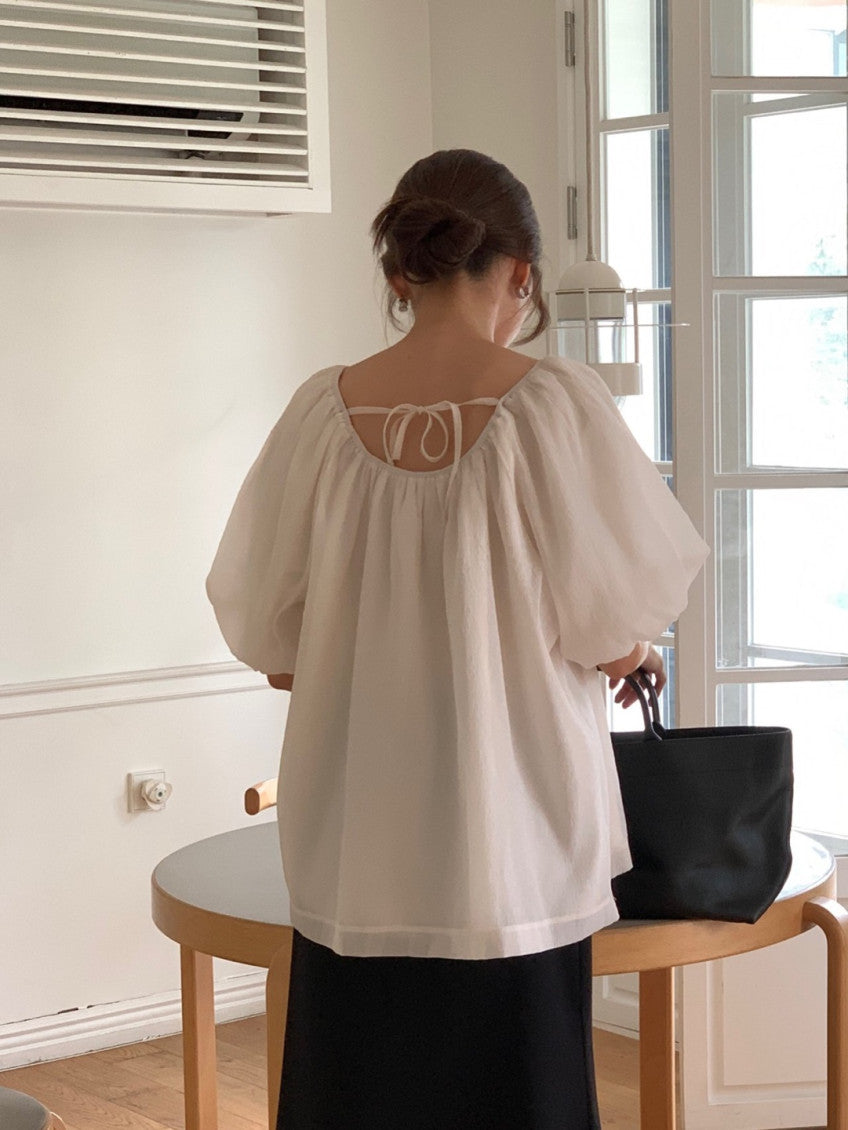 * Floral Ribbon Blouse