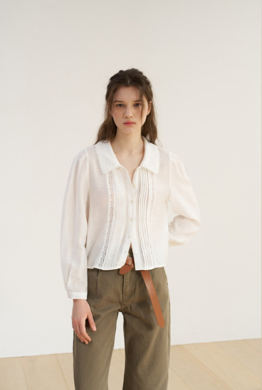 *Lace Pintuck Blouse